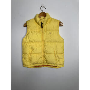 Vintage Y2K Yellow Tommy Jeans Puffer Vest Womans Large